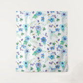 Blauw roos wandkleed (Voorkant)