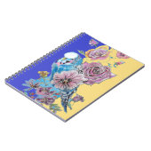 Blauw Roos Waterverf marinevogel Notitieboek (Linkerzijde)