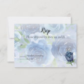 Blauw Roos Waterverf RSVP (Voorkant)