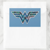 Blauw Roos WW Rechthoekige Sticker (Tas)