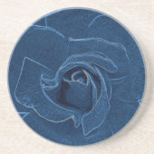 blauw roos zandsteen onderzetter (Voorkant)