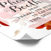 Blauw Rose Goud Agate Fotocabine Trouwbord Poster (Hoek)