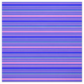 Blauw, Royal Blue en Violet Lined Pattern Stof (Swatch)
