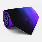Blauw/Roze aan Zwart Stropdas Ombre (Opgerold)
