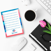 Blauw roze abstract initiaal Post-it Nota's Post-it® Notes