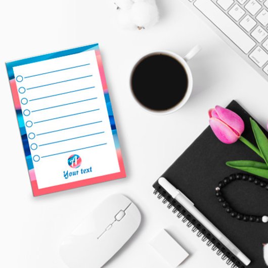 Blauw roze abstract initiaal Post-it Nota's Post-it® Notes