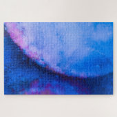 Blauw roze Abstract onmogelijk Legpuzzel (Horizontaal)