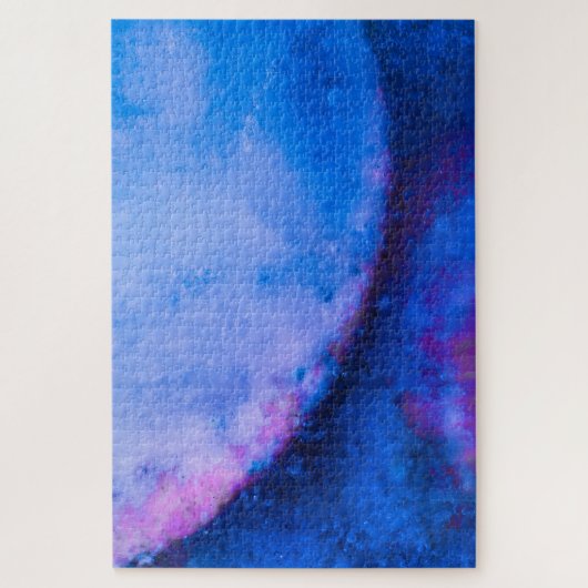 Blauw roze Abstract onmogelijk Legpuzzel (Verticaal)