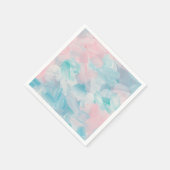 Blauw roze abstract penseelstreekkaart. Pastel zac Servet (Hoek)