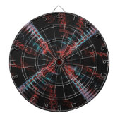 Blauw roze Abstract Spiral Fractal Dart Board Dartbord (Voorkant)