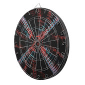 Blauw roze Abstract Spiral Fractal Dart Board Dartbord (Voorkant Rechts)