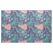Blauw Roze Abstracte Bloem Stof (Yard (91,4 cm))