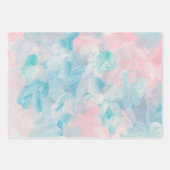 Blauw roze abstracte penseelkunst. Moderne, zachte Inpakpapier Vel (Voorkant)