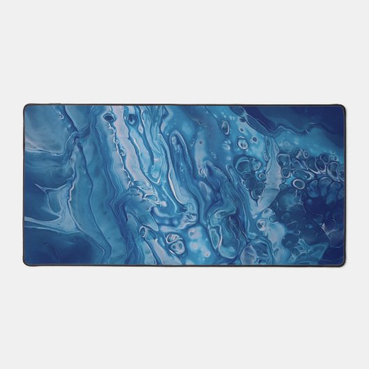 Blauw roze Acrylvezel Abstracte vloeibaarmaking Bureaumat (Voorkant)