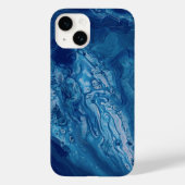 Blauw roze Acrylvezel Abstracte vloeibaarmaking Case-Mate iPhone Case (Achterkant)
