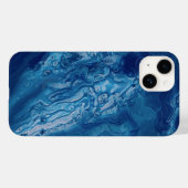 Blauw roze Acrylvezel Abstracte vloeibaarmaking Case-Mate iPhone Case (Achterkant (horizontaal))