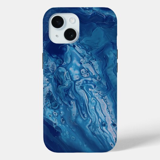 Blauw roze Acrylvezel Abstracte vloeibaarmaking Case-Mate iPhone Case (Achterkant)