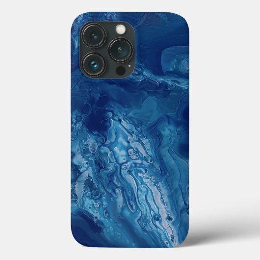 Blauw roze Acrylvezel Abstracte vloeibaarmaking Case-Mate iPhone Case (Achterkant)
