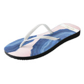 Blauw Roze Agate Jewel Elegant Modern Personal Teenslippers (Schuin)