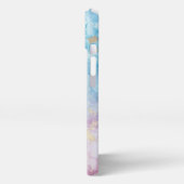 Blauw Roze Alcohol Art Girly Gold iPhone Hoesje (Linkerkant)