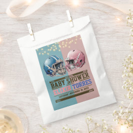 Blauw & Roze Amerikaanse Football Helm Baby shower Bedankzakje