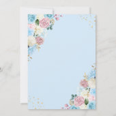 Blauw & Roze Assepoester Sprookje Prinses Zoet 16 Kaart (Achterkant)