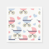 Blauw/roze Baby Papierpartij Napkin Servet (Voorkant)