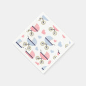Blauw/roze Baby Papierpartij Napkin Servet (Hoek)