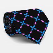 Blauw roze Beiers Stropdas (Opgerold)