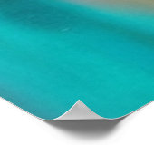 Blauw Roze Blauwgroen Cream Flowers Mooie Bloemen Poster (Hoek)