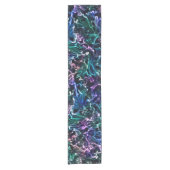 Blauw roze Blauwgroen kosmische Abstracte gloed vo Korte Tafelloper (Voorkant)