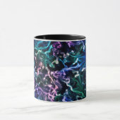 Blauw roze Blauwgroen kosmische Abstracte gloed vo Mok (Midden)