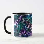Blauw roze Blauwgroen kosmische Abstracte gloed vo Mok (Links)