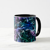 Blauw roze Blauwgroen kosmische Abstracte gloed vo Mok (Voorkant rechts)