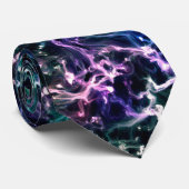 Blauw roze Blauwgroen kosmische Abstracte gloed vo Stropdas (Opgerold)