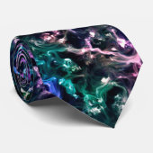 Blauw roze Blauwgroen kosmische Abstracte gloed vo Stropdas (Opgerold)