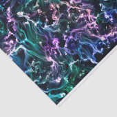 Blauw roze Blauwgroen kosmische Abstracte gloed vo Tissuepapier (Detail)