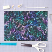 Blauw roze Blauwgroen kosmische Abstracte gloed vo Tissuepapier (Craft)