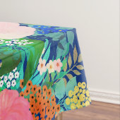  blauw roze bloemen Boho-ontwerp Tafelkleed (Voorbeeld)