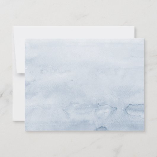 Blauw Roze Bloemen Elegante Volledige Naam of Paar Notitiekaartje (Achterkant)