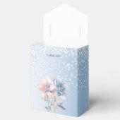 Blauw Roze Bloemen Favor Box Bedankdoosjes (Geopend)
