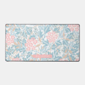 Blauw Roze Bloemen Modern  Patroon Bureaumat (Voorkant)