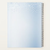 Blauw Roze Bloemen Trouw Planner (Achterkant)