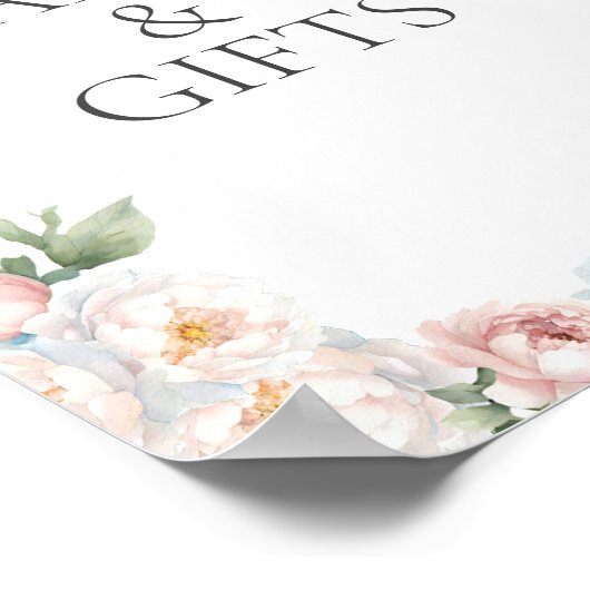 BLAUW ROZE BLOEMEN VRIJGEZELLENFEEST KAARTEN & CAD POSTER (Hoek)