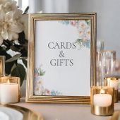 BLAUW ROZE BLOEMEN VRIJGEZELLENFEEST KAARTEN & CAD POSTER