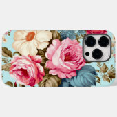  Blauw Roze Bloementuin Case-Mate iPhone Case (Achterkant (horizontaal))