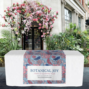 Blauw Roze Bloemige Pop-Up Shop Tafel Runner Bord Wandkleed