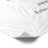 Blauw Roze Bloemstuk Foto Herdenkings- Funeral Bor Poster (Hoek)