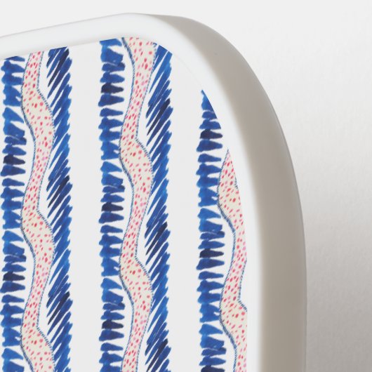 Blauw Roze Bow Grandmillennial Pickleball Paddle (Links Detail)