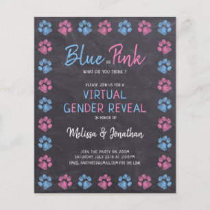 Blauw roze budgetafdrukken Virtuele sekse onthulle